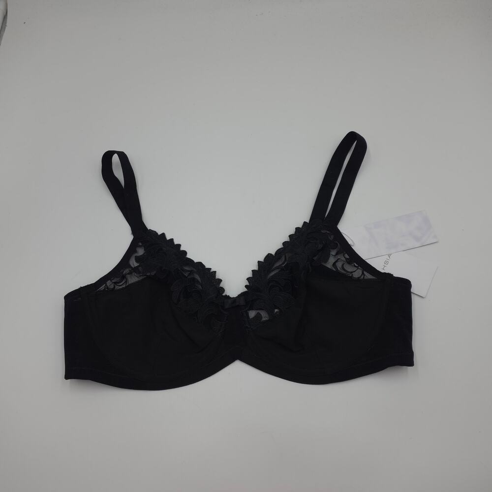 HSIA Audre Unlined Comfort Bra in Black Size 36C